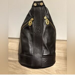 Marino Orlandi Leather Sling Bucket Bag